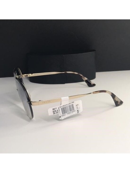 ? - New Auth Prada PR 65TS (ZVN0D0) Gold and Silver Women\'s Sunglasses main image 4